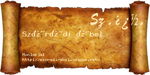 Szórádi Ábel névjegykártya