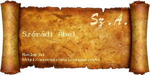 Szórádi Ábel névjegykártya